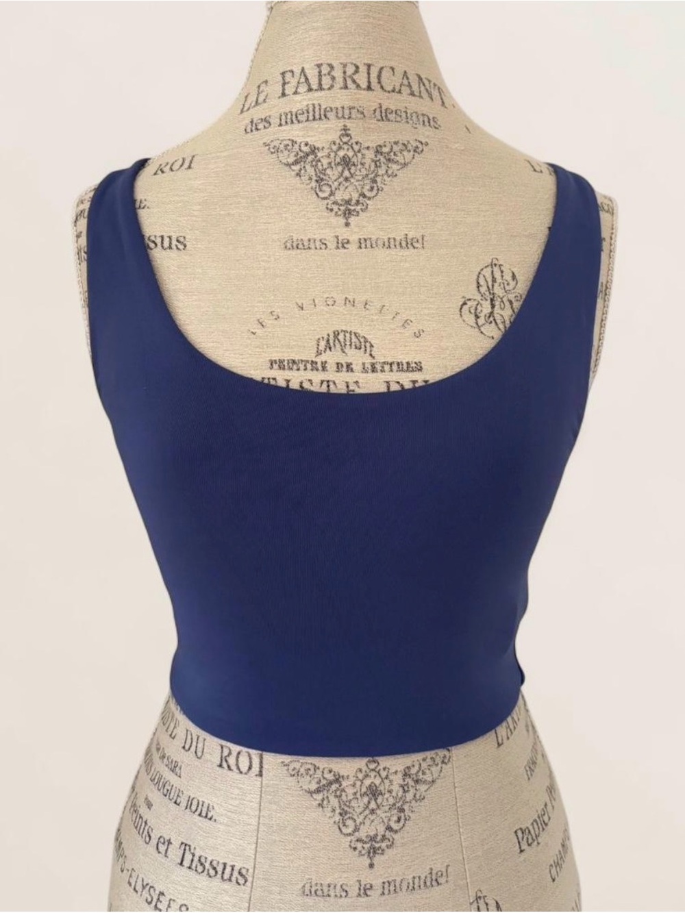 Babaton Bright Blue Scoop Neck Cropped Tank